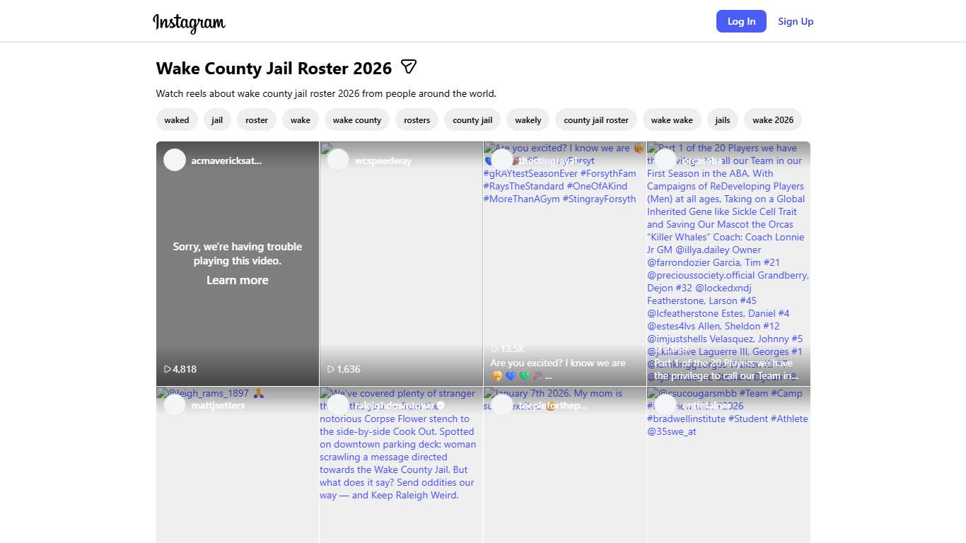 Wake County Jail Roster 2026